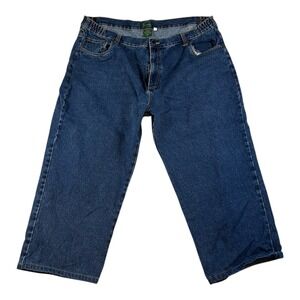 Scandia Woods Women's Jeans 100% Cotton Elastic Waist Blue Wash